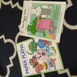 Vintage Craft Books - Paper Plates and Paper Tubes - Set of 2 - GrUC